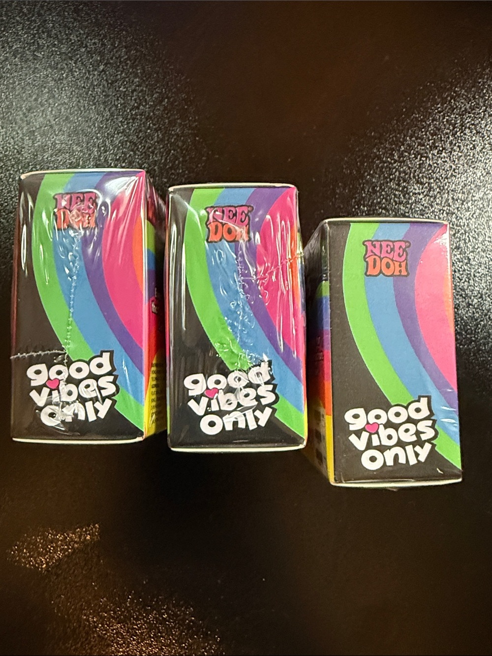 Needoh Set of 3!!!!!! Viral Good Vibes Only Heart Stress Balls - MINI - Picture 3 of 5